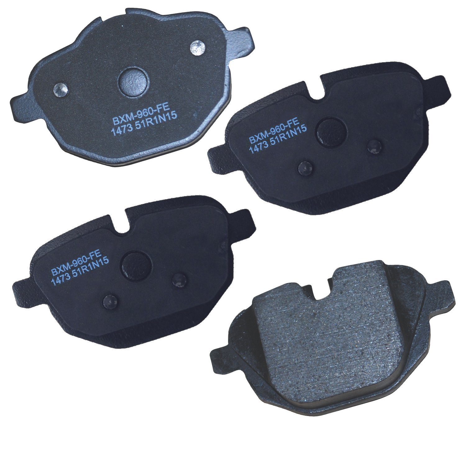 Bendix Premium SBM1473 Semi-Metallic Rear Brake Pads for Select Models BMW 520i, 528i, 528i xDrive, 530e, 530e 530i, 530i 535d, 535d 535i, 535i 540d 750Li, ActiveHybrid 5, i8, X3, X4, Z4
