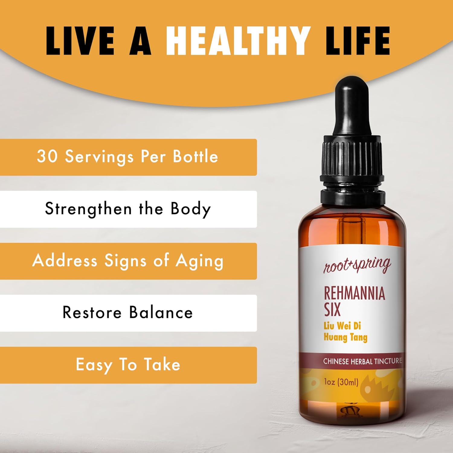 Rehmannia Six - Liu Wei Di Huang Tang - Herbal Tincture (Liquid Extract) - Concentrate with Dropper - Natural TCM Herb Blend Supplement (Pack of 4)