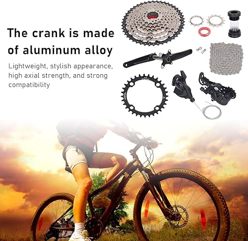 Miniatura 5 de Conjunto de 9 velocidades, kit de carcasa de cambio múltiple ancho de 11 a 40T para palanca de cambios, palanca de cambios, juego de cadena de