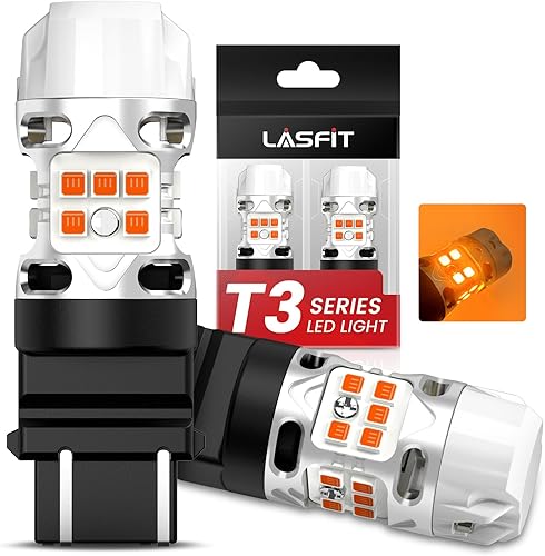 Miniatura 20 de LASFIT Bombilla LED 7440 anti Hyper Flash Canbus 7443 Luz de señal de giro delantera o trasera 7444na 7441 7444 7440NA W21W WY21W Bombillas sin Ámbar