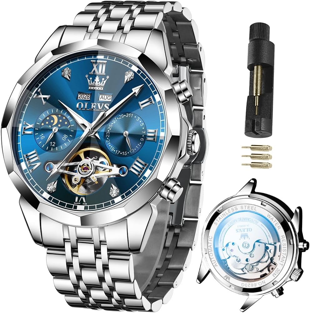 OLEVS Watch for Men Automatic Stainless Steel Business Dress