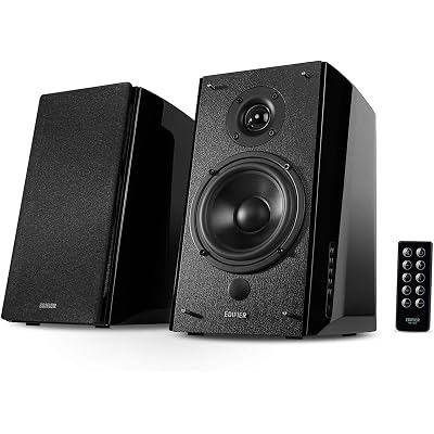 Edifier R2000DB Powered Bluetooth Bookshelf Speakers - Near-Field Studio Monitors - Optical Input - 120 Watts RMS (Black)