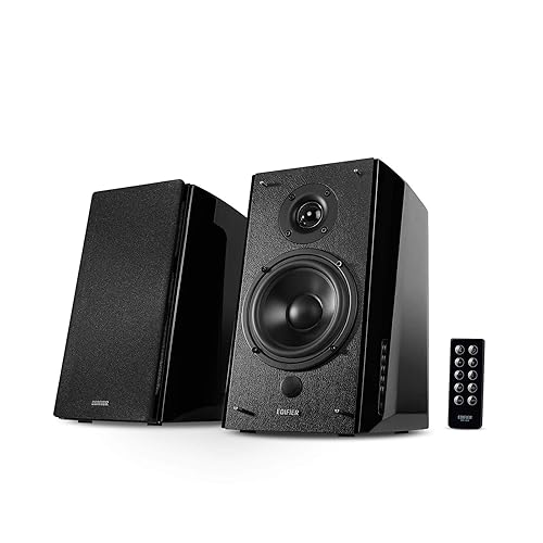 Edifier R2000DB Active Bluetooth Bookshelf Speakers - Optical Input - 2.0 Wireless Near-Field Studio Monitor Speaker - 120 Watts RMS with 5″ Large Woofer – Black