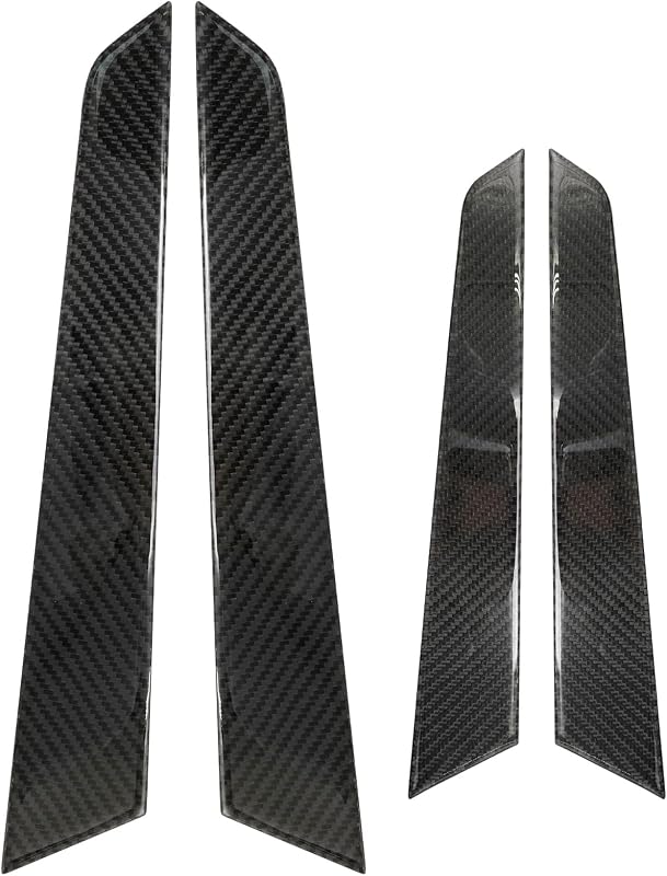 Moldura de acabamento do painel interno das portas DUZFOREI em fibra de carbono para Mercedes-Benz C-Class W204 2007–2013 – Kit com 4 peças