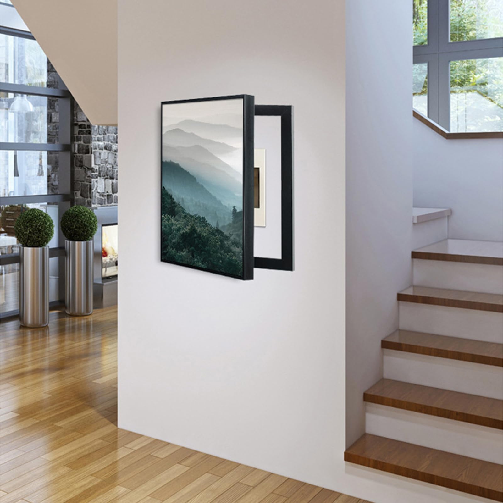 Cubierta decorativa para caja de medidor, armario oculto de panel eléctrico para pared interior y exterior, se adapta a cajas eléctricas estándar