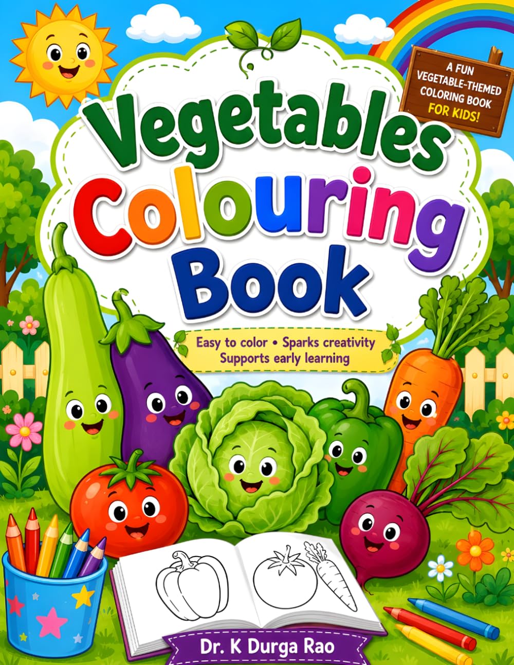 Vegetables Colouring Book