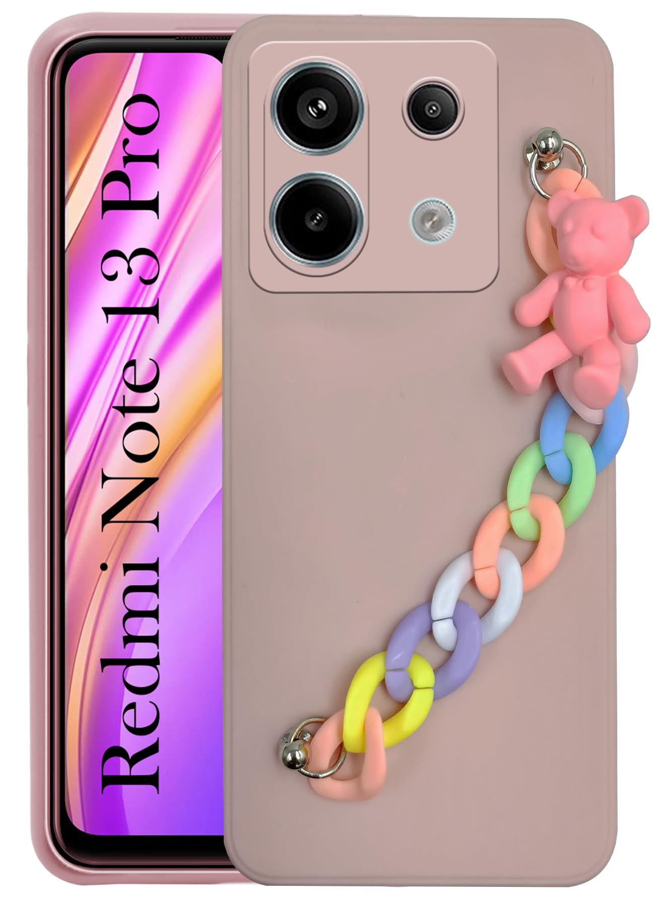 Jkobi Back Cover for Redmi Note 13 Pro Girls Case with Bracelet (Wrist Hanging Chain | Teddy Toy Cartoon | Matte Pink) (B0CX4SRVDV) Amazon Price History, Amazon Price Tracker