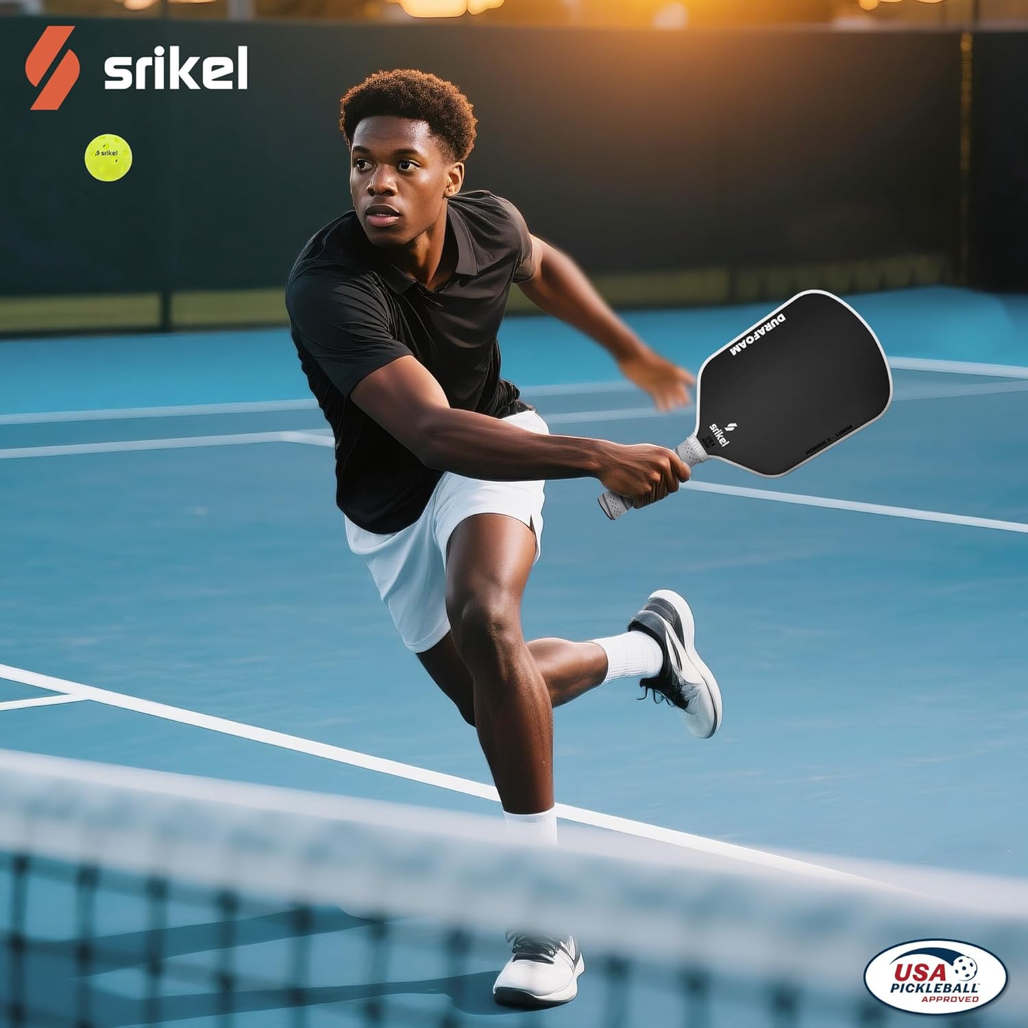DuraFoam Pickleball Paddle – T700 Carbon Fiber Professional Pickleball Paddle,100% Foam Core Racket for Consistent Shots,Power & Control