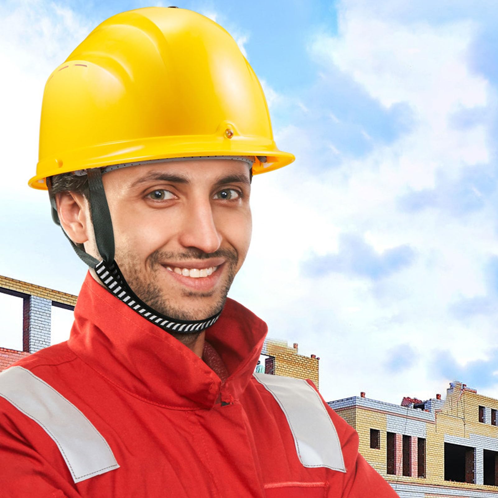Ventola di Raffreddamento Elmetto Casco Industriale con Batteria Ricaricabile da 7000mAh Ventole Rimovibili a Raffreddamento Rapido e Faro per Edilizia Mineraria Lavori all'Aperto