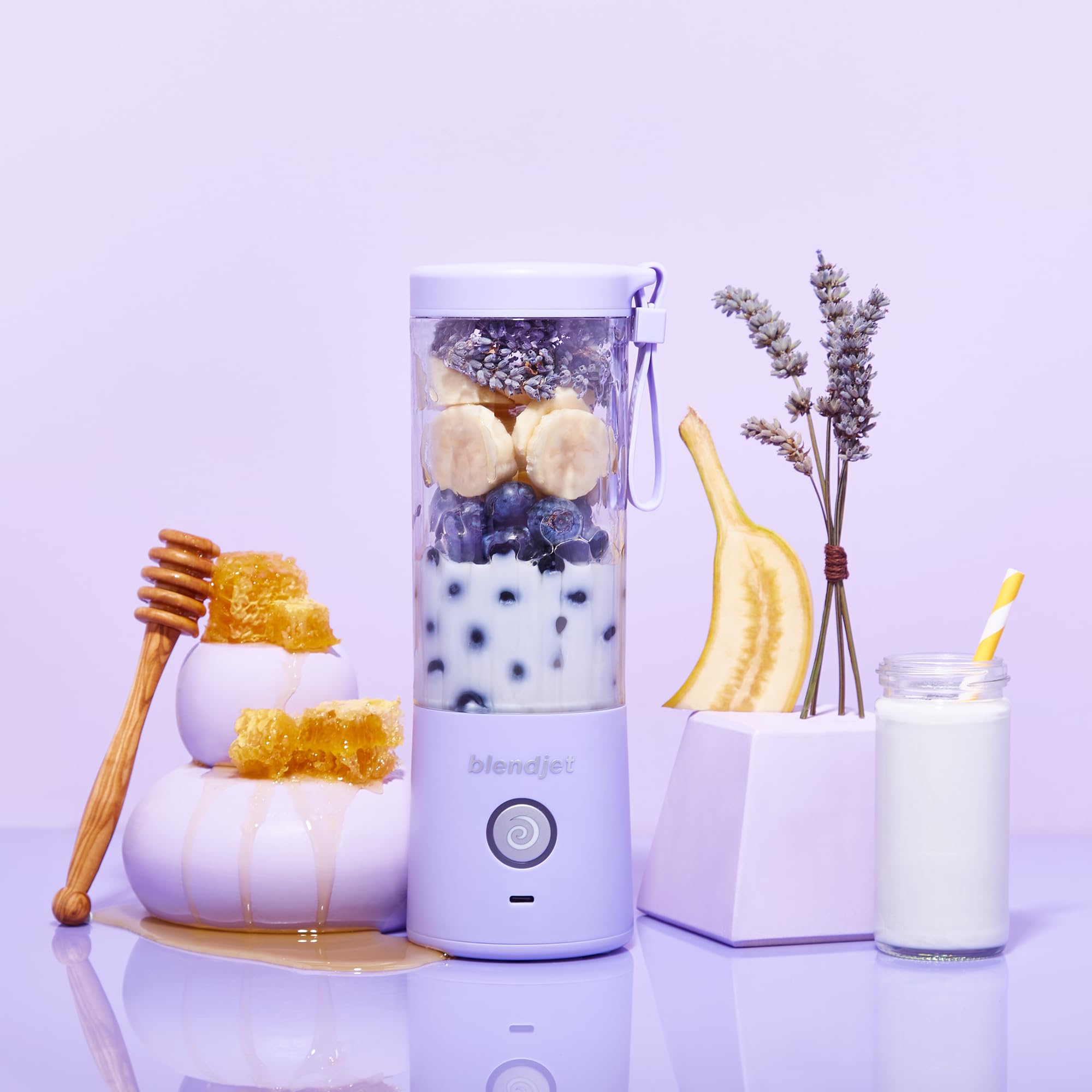 BlendJet 2 Portable Blender for Smoothies & Shakes - BlendJet Cordless Personal & Small Blender, USB-C Rechargeable & Self Cleaning - (Mint, 16 oz.): Lavender 16 oz.