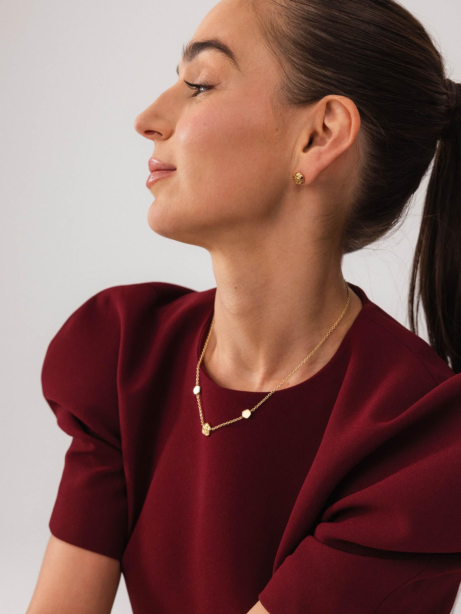 Purelei Velvet Rose Kette – wasserfest & verstellbar | Edelstahlkette mit drei Rosen-Anhängern & 14K/18K Vergoldung | Vintage-Eyecatcher mit romantischem Flair