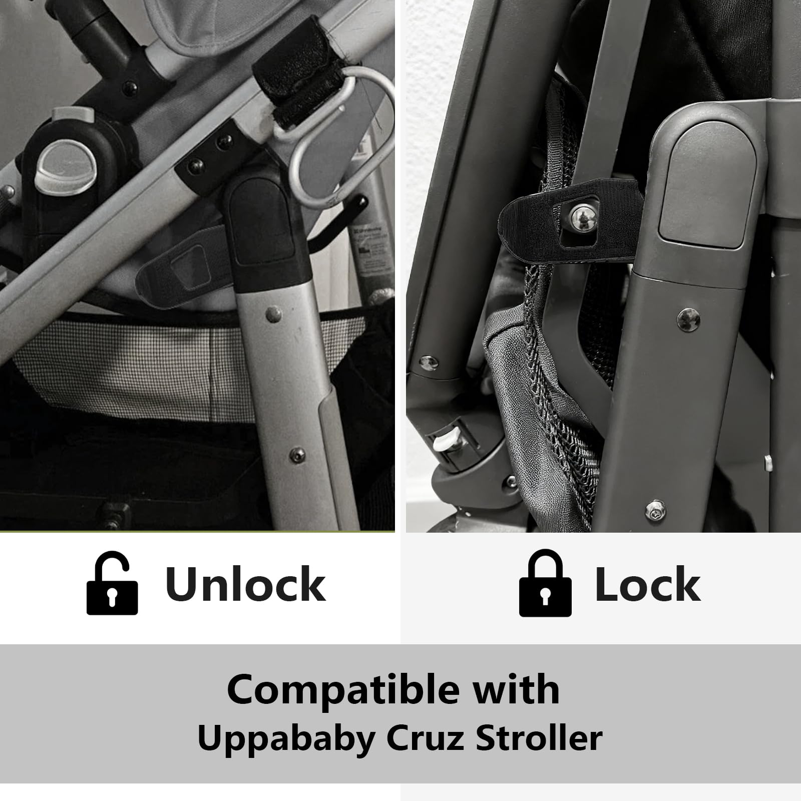 3 Pack Compatible with Uppababy Cruz Stroller Replacement Folding Latch | Stroller Latch Repair Part