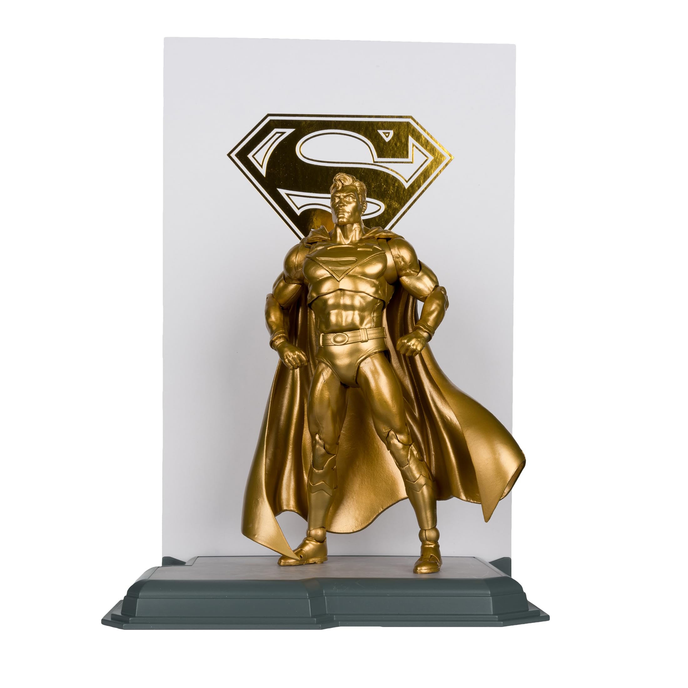 McFarlane DC Multiverse Actionfigur Superman (Centennial Park Tribute Statue) Gold Label 18 cm | DC Multiverse 17,8 cm Actionfigur Exclusive - Superman (Centennial Park Tribute Statue) Gold Label