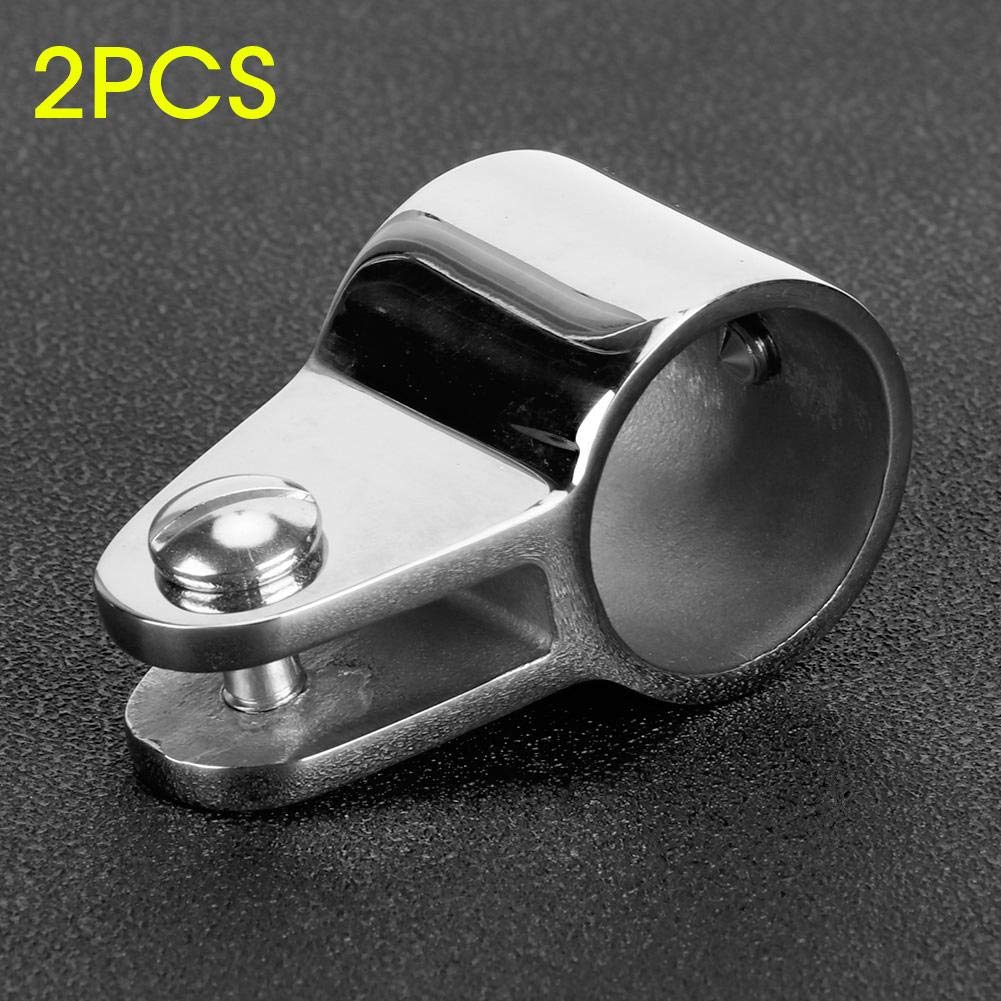 Marine Hardware Aufsteckbar, Marine Marine Jaw Slides, 2Pcs Edelstahl Bimini Top Marine Hardware Fitting für aufblasbare Fiberglas Yachten(25mm)