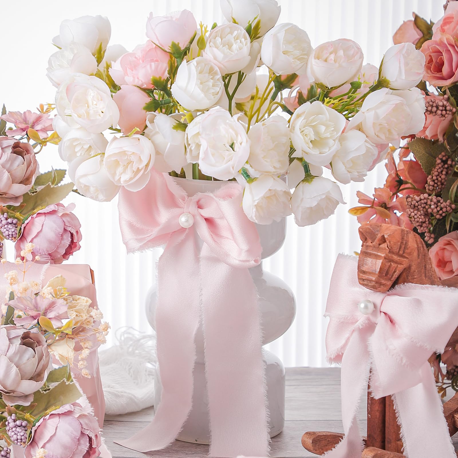 Snapklik.com : 4 Rolls Pink Ribbon 1.5