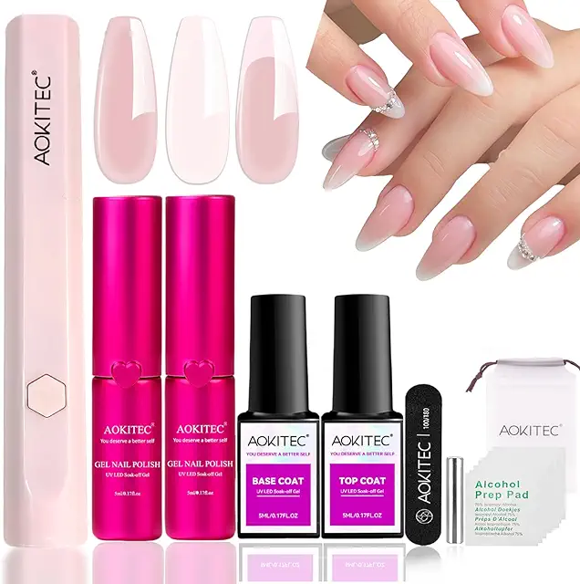 UV Nagellack Starter Set mit Lampe für Gelnägel - Fingernägel selber machen