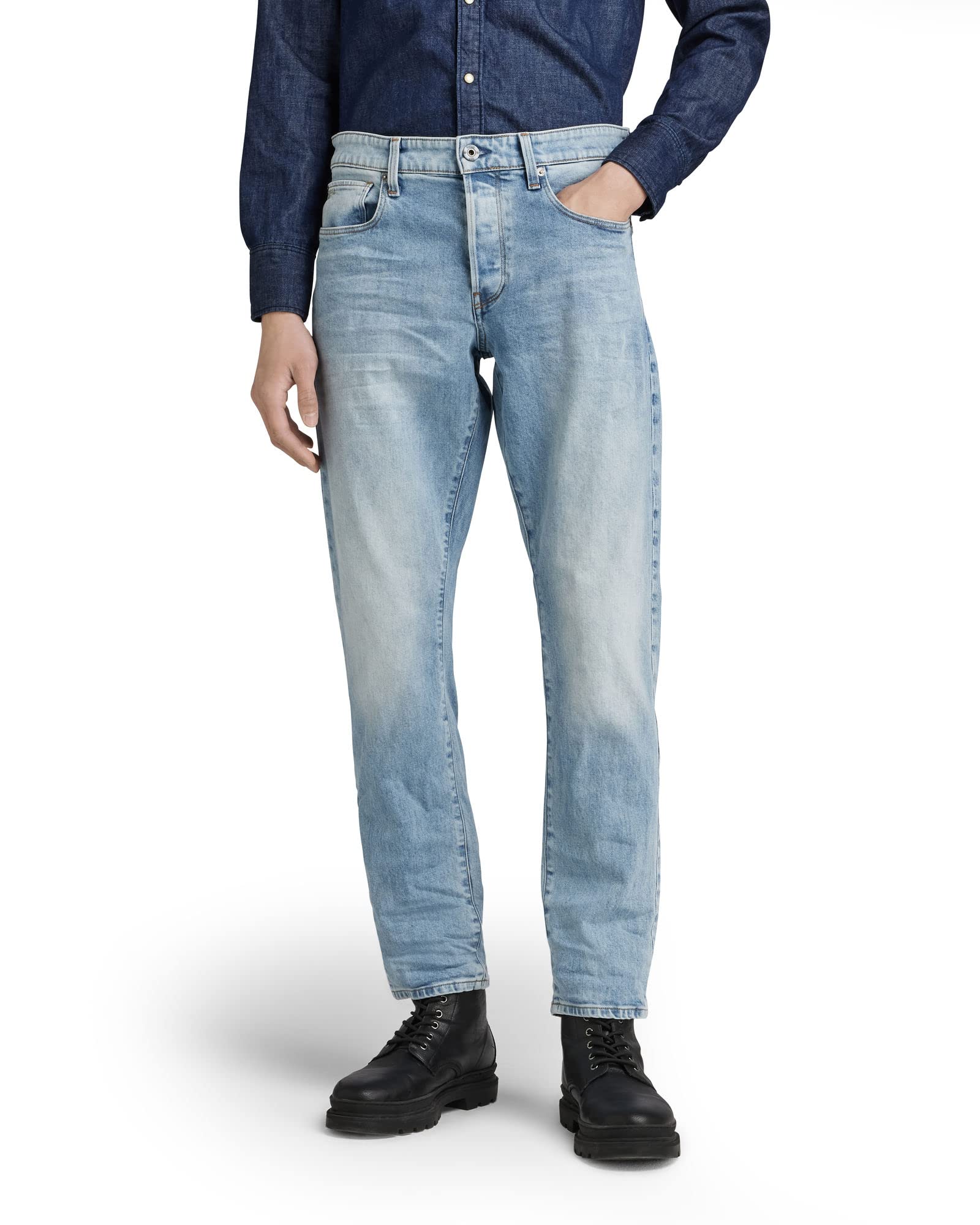 G-STAR RAW Men's 3301 Regular Tapered Jeans, Blue (lt indigo aged 51003-C052-8436), 26W / 32L