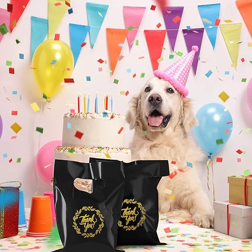 Miniatura 7 de 100 bolsas de plástico de 15 x 18 pulgadas, color rosa y morado, bolsas de plástico para compras al por menor, bolsas de regalo de agradecimiento de