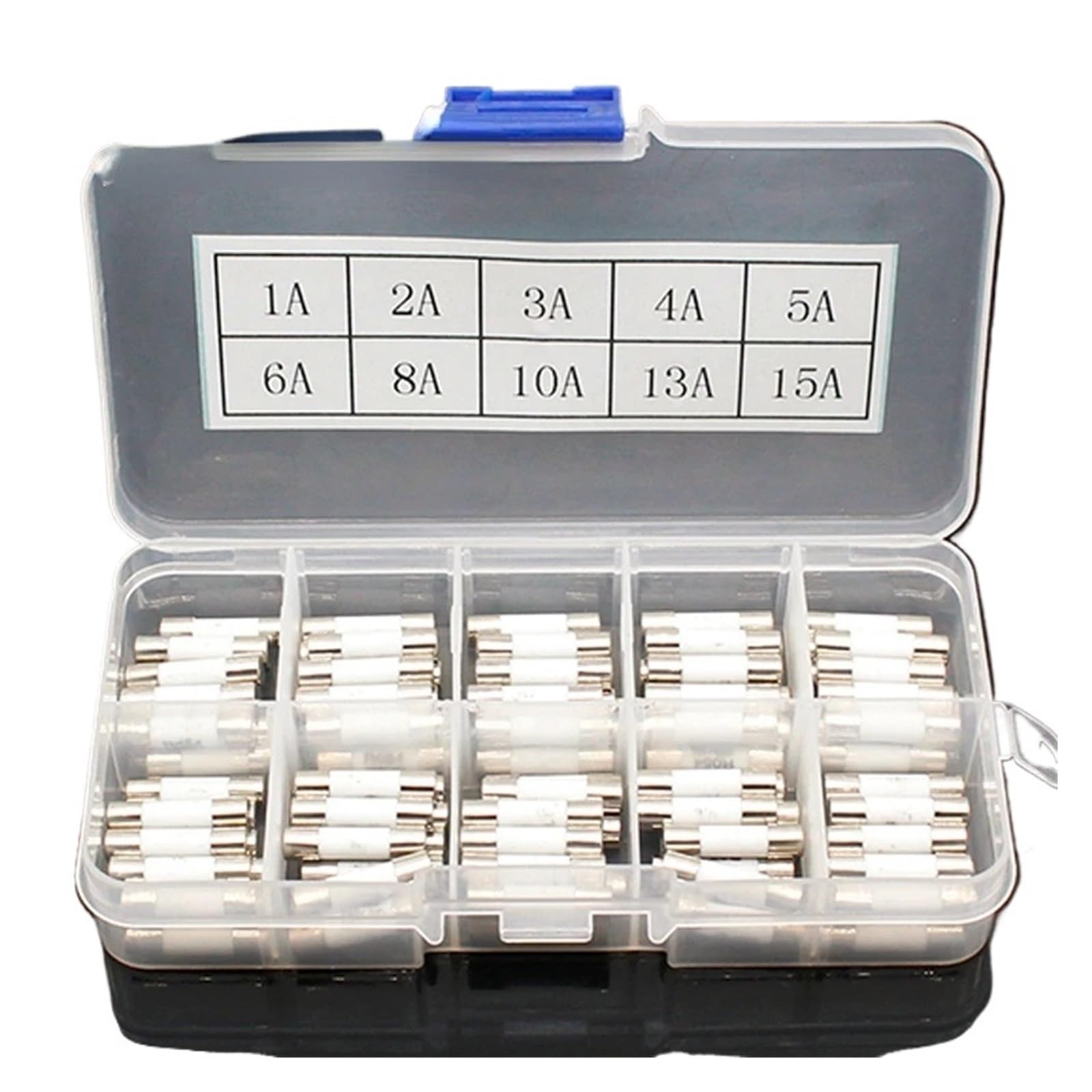 Fusibles 5x20mm protection contre surcharges 1A à 15A temporisés 250V