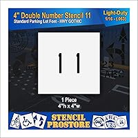 Vista 57 de Plantillas para pavimento, bordillo y WheelStop, plantilla de doble número de 4 pulgadas, (18), 4 x 4 x 1/16 pulgadas, livianas