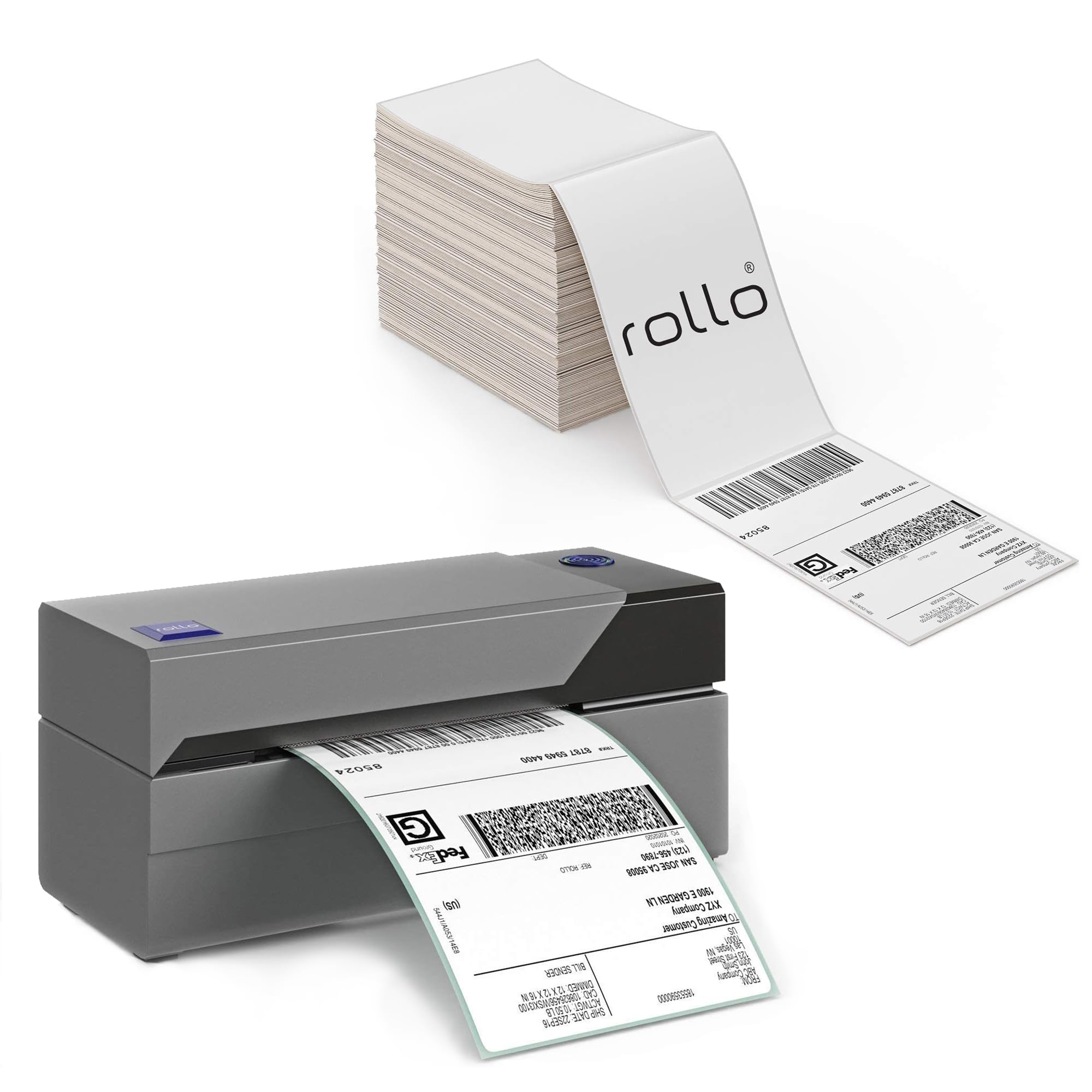 Rollo Wireless Thermal Label Printer With 500 Labels - High Speed Shipping Label Printer For Ecommerce