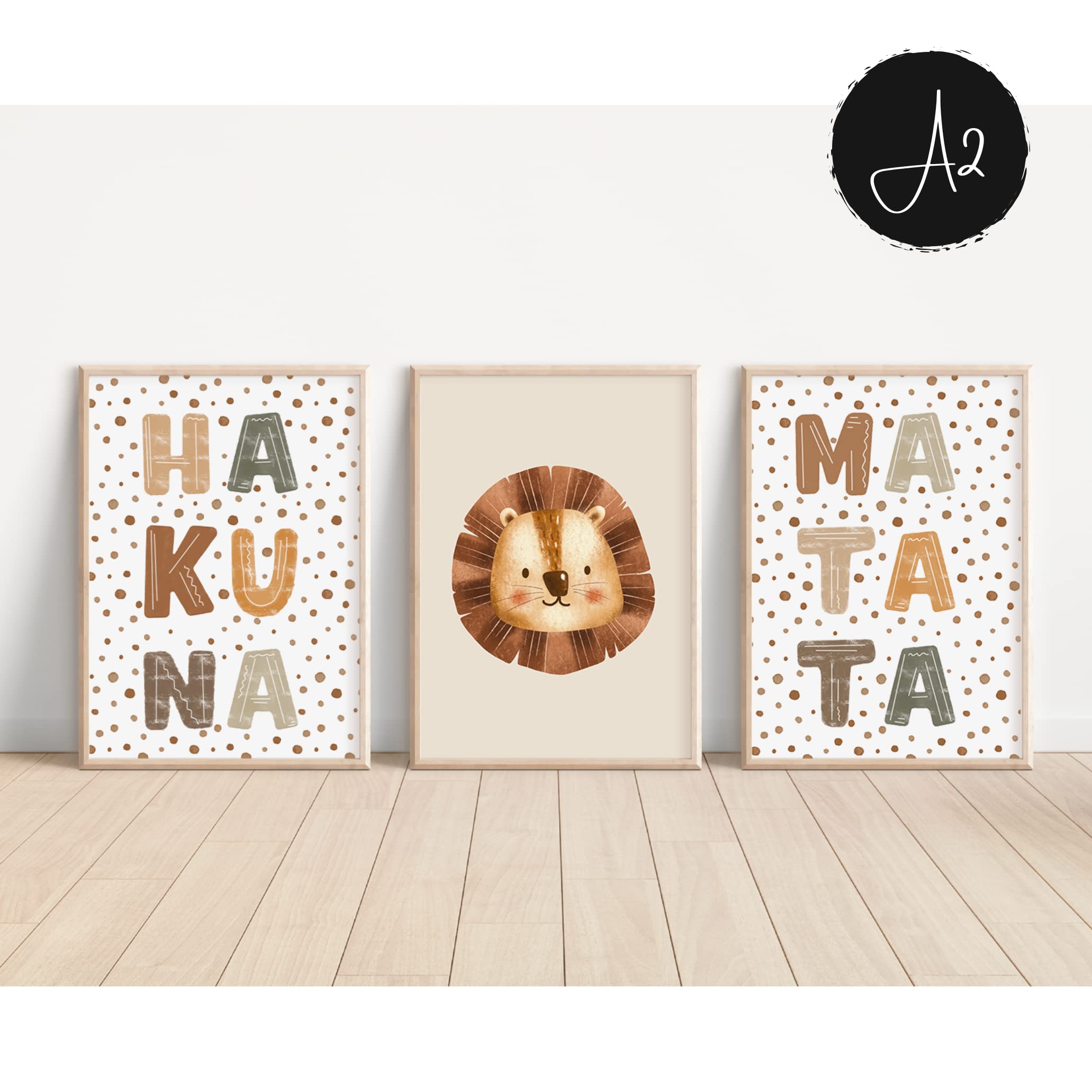 MeinBaby123 Poster pour chambre d'enfant, lot de 3 unités, format DIN A2, tableaux muraux, tableaux décoratifs, décoration pour chambre de bébé, cadeau pour naissance, poster mural premium