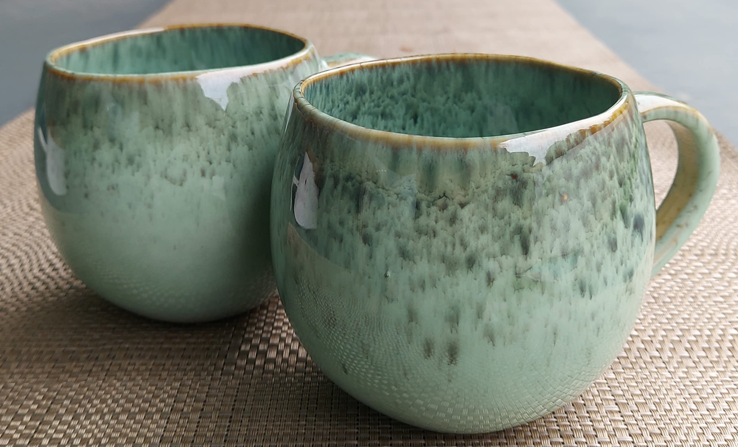 PintoCer - Tazza con manico, in ceramica, ideale per caffè, latte, tè e cioccolato, adatta per lavastoviglie e forno a microonde