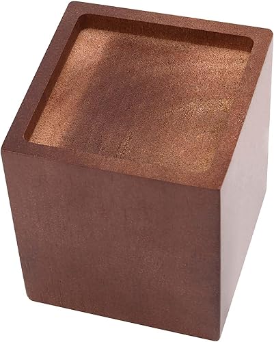 Miniatura 5 de SINJEUN Paquete de 4 elevadores de madera maciza natural de 4 pulgadas, elevadores cuadrados de muebles de madera, extensores de madera para mesa,