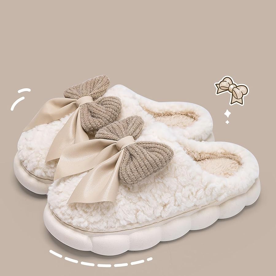 Generisch Pantoufles D'hiver Pour Femme - En Feutre - Chaudes