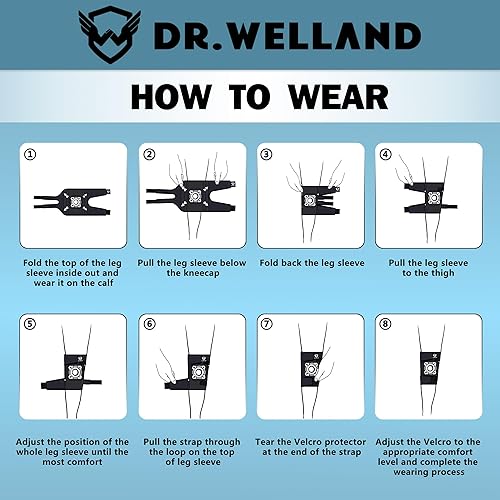Miniatura 4 de Dr.Wellland Rodillera con estabilizadores laterales, soporte de rodilla ajustable con almohadilla de gel para rótula, rodilleras para artritis,