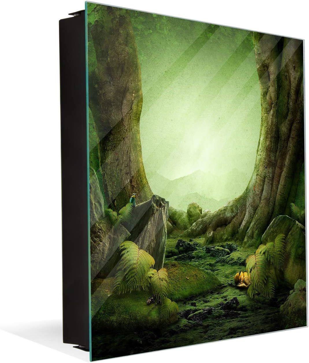 Decorative Key Storage with Glass White Board K05 Dreamily Forests Office