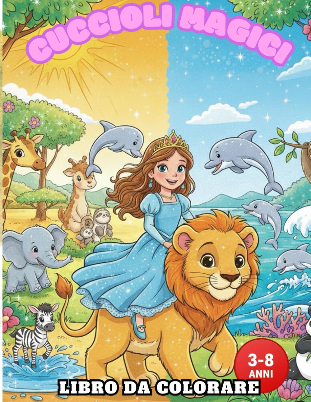 LIBRO PER BAMBINI - IL REGNO DEI CUCCIOLI MAGICI - UN’AVVENTURA TUTTA DA COLORARE
