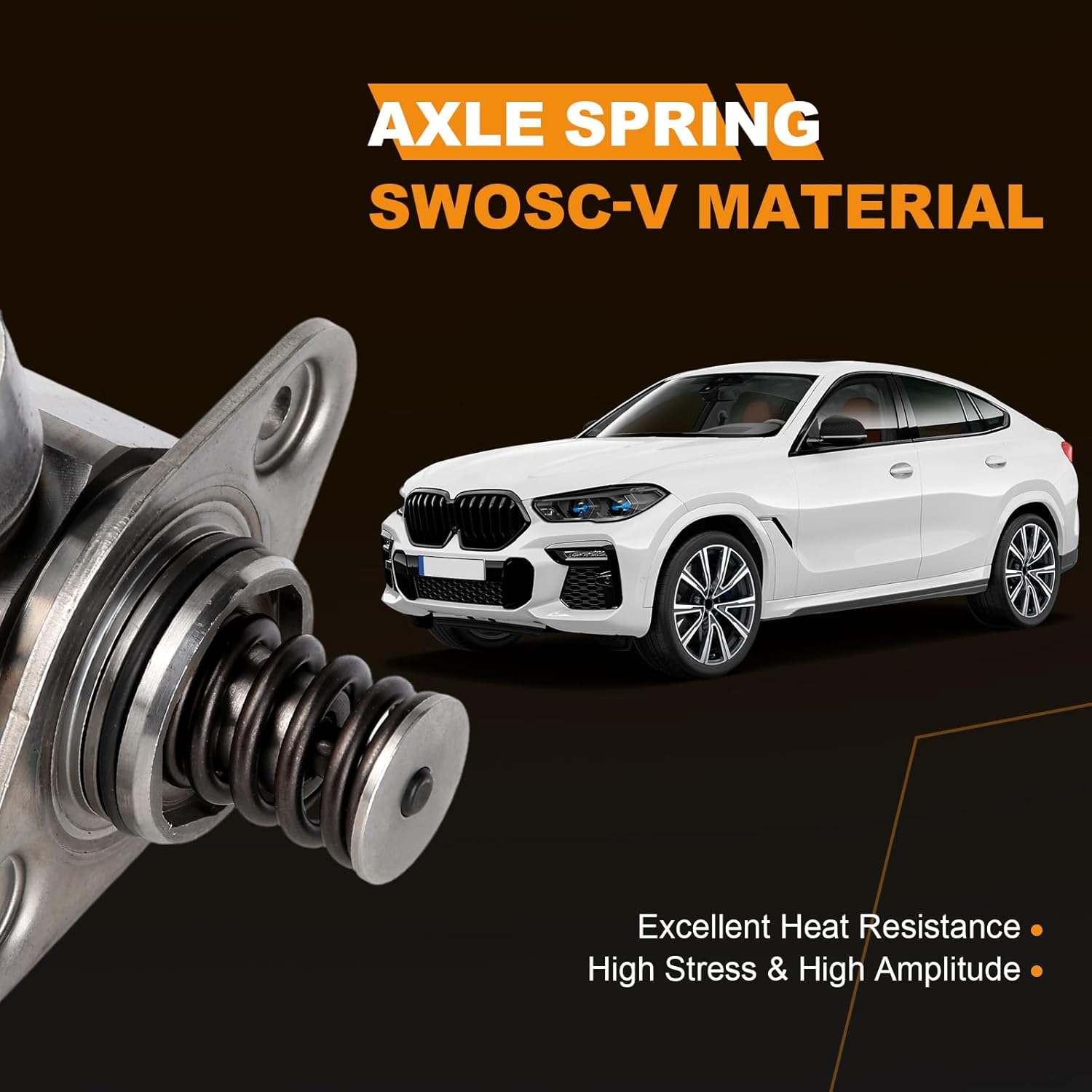 OTO-K High Pressure Fuel Pump Compatible with BMW X5 550i/550i GT xDrive 750i/750Li xDrive X6 650i 650i Alpina B7/B7L Alpina B6 xDrive Gran Coupe 2008-2015 4.4L V8,Replaces#13517595339