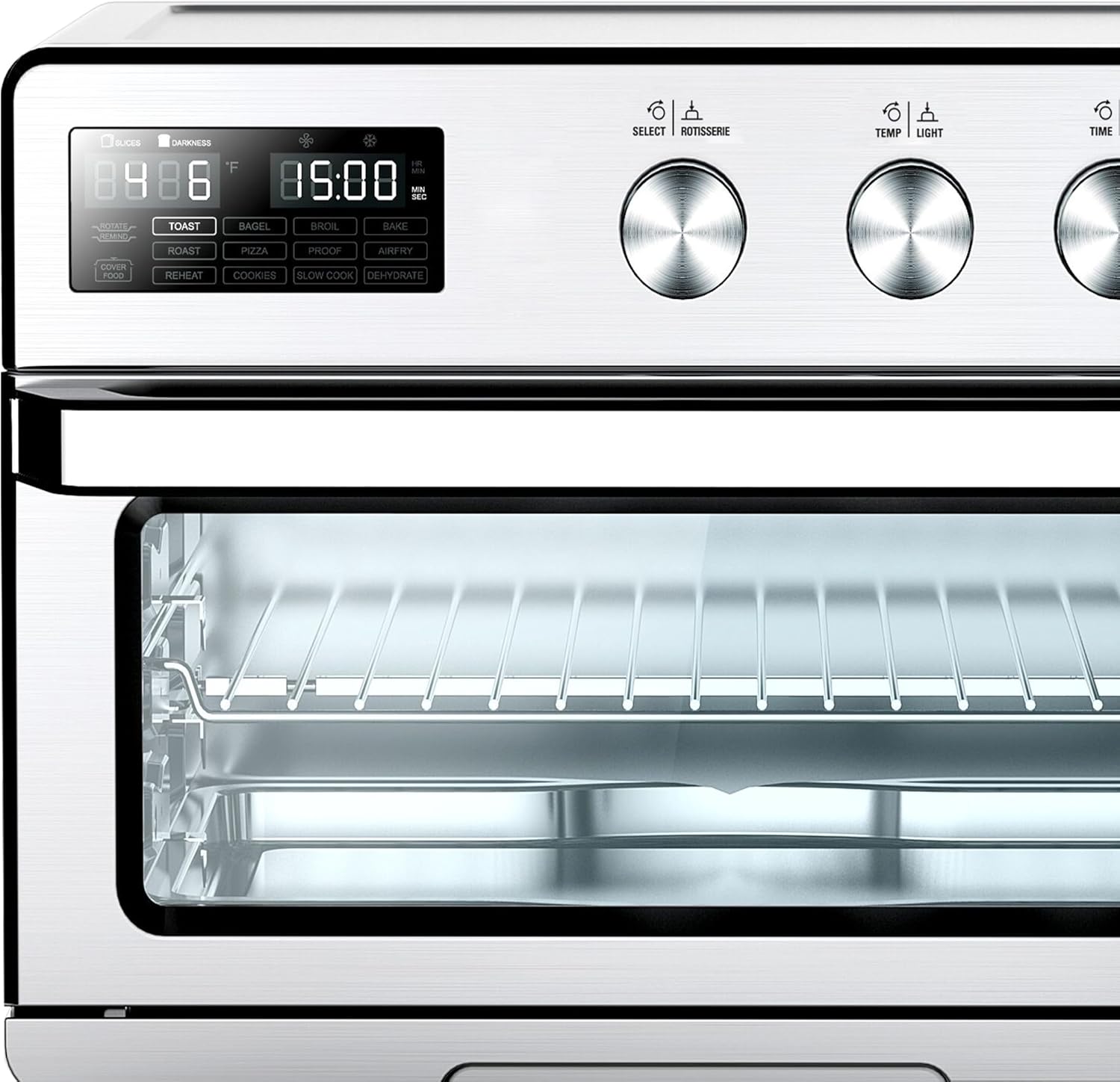 Close-up of the TurboTronic Digital Hot Air Oven control panel