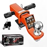 Trailer Hitch Ball Mount with 2 Inch Hitch Ball - Fits 2