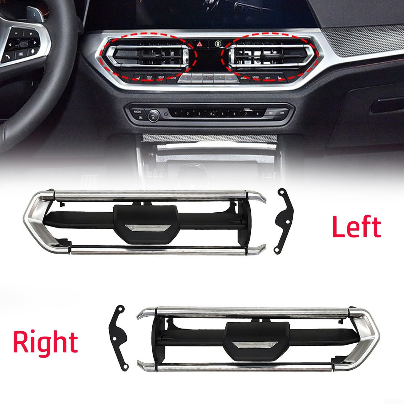 Clip per griglia di uscita dell'aria del paraurti 64119855415 per BMW Serie 1 2 3 4 2019 2022 Sostituzione Diretta Soluzione (destra)