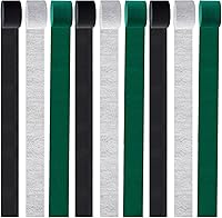 Vista 4 de Serpentinas de decoración de fiesta de color negro, verde y plateado, 9 rollos de graduación, boda, hombres, niños, cumpleaños, baby shower, crepé