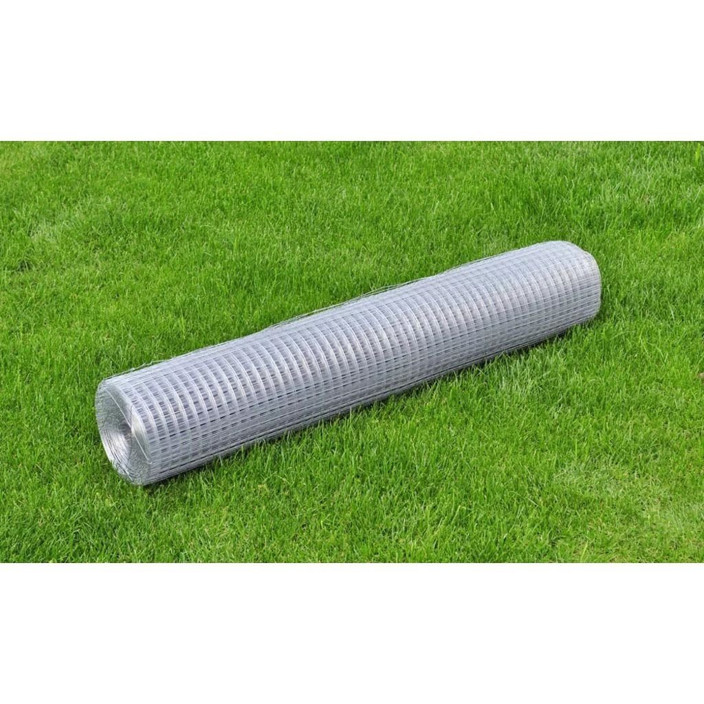 Homgoday Alambrada de gallinero Acero galvanizado Plateada 10x1 m Alambrada gallinero galvanizada Recubrimiento Cerca de Alambre, alambrada metálica, Rollo de Alambre de MallaPlateadoPlateado Tipo3