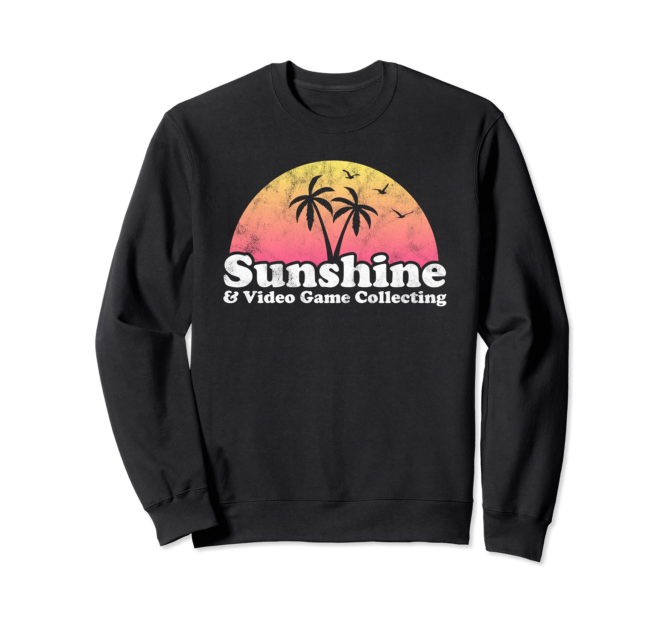 Sunshine and Video Game Collecting Sweatshirt, Black