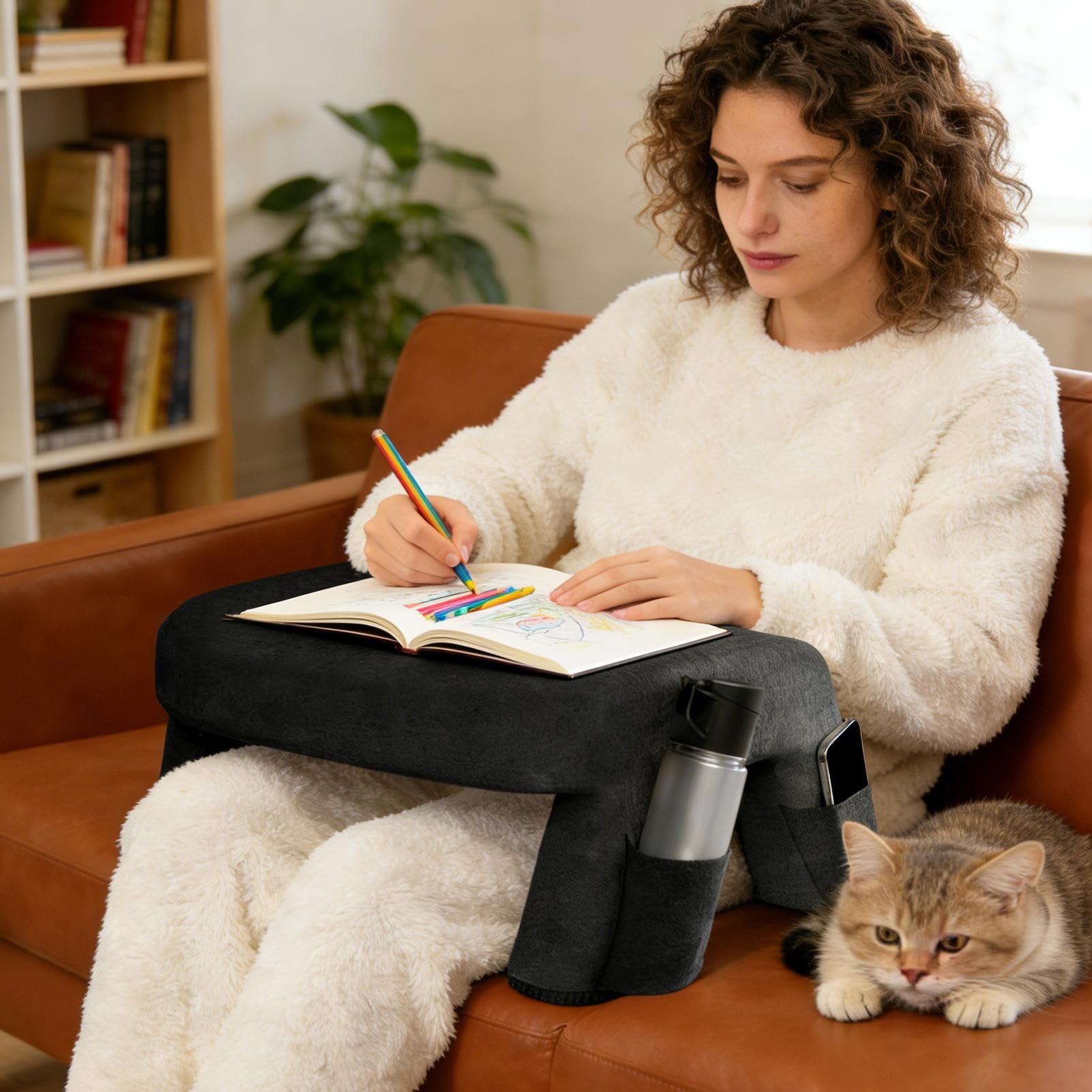 Poduszka Na Kolana Pianka z Pamięcią Ergonomiczna Antypoślizgowa | Poduszki Do Czytania W Łóżku Dla Dorosłych do Domu, Biura, Pracy, , Czytania, Laptopa, Tabletu, Komputera dla Dorosłych i