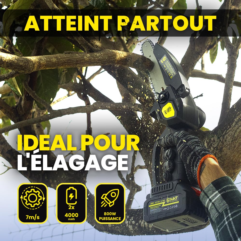 Sécateur Électrique Sans Fil, 40-50mm Secateur Electrique, Sécateur électrique Avec Écran Avec 2 Batteries De 2.0Ah, Ciseaux électriques Pour Le