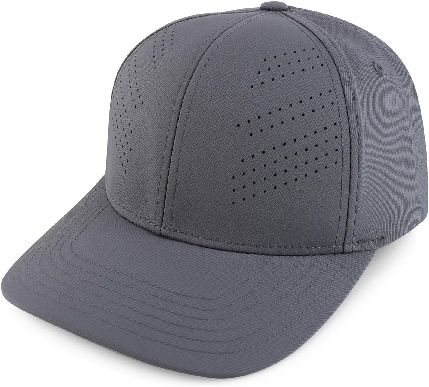Trendy Apparel Shop Oversize XXL Breathable Plain 6 Panel Structured Air Thru Fitted Ball Cap