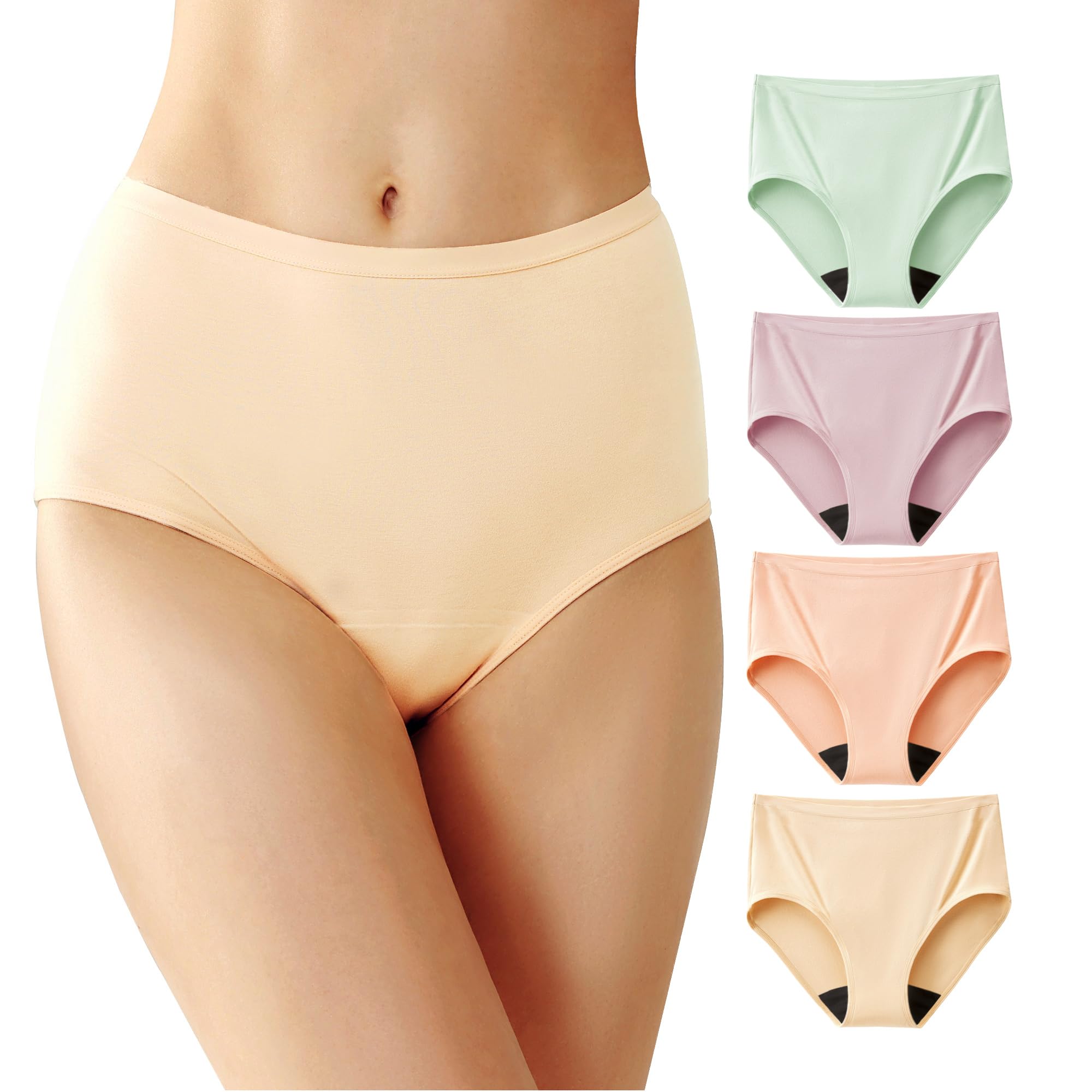 Battewa Cotton Incontinence Underwear for Women High Waisted