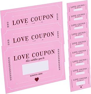 OUNONA 20 Blatt Rubbellose Valentinstag Selbstgemacht Karten für Paare Kreative Aktivitäten für Besondere Anlässe Geburtstagskarten Jubiläen