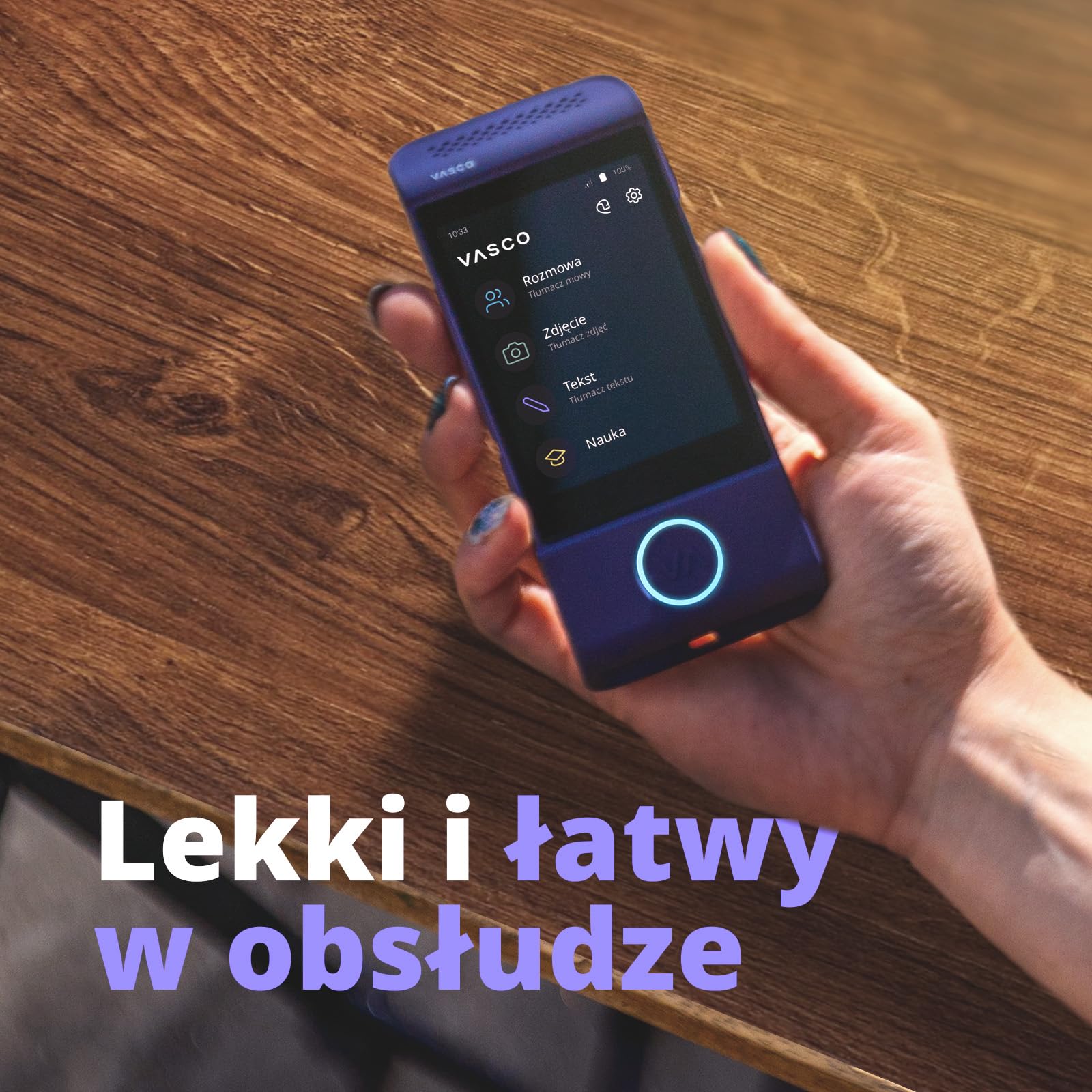 Vasco Translator M4 | Tłumacz elektroniczny | 113 języków | Tryb automatyczny | Translator mowy | Darmowy nielimitowany Internet na zawsze | Misty Purple