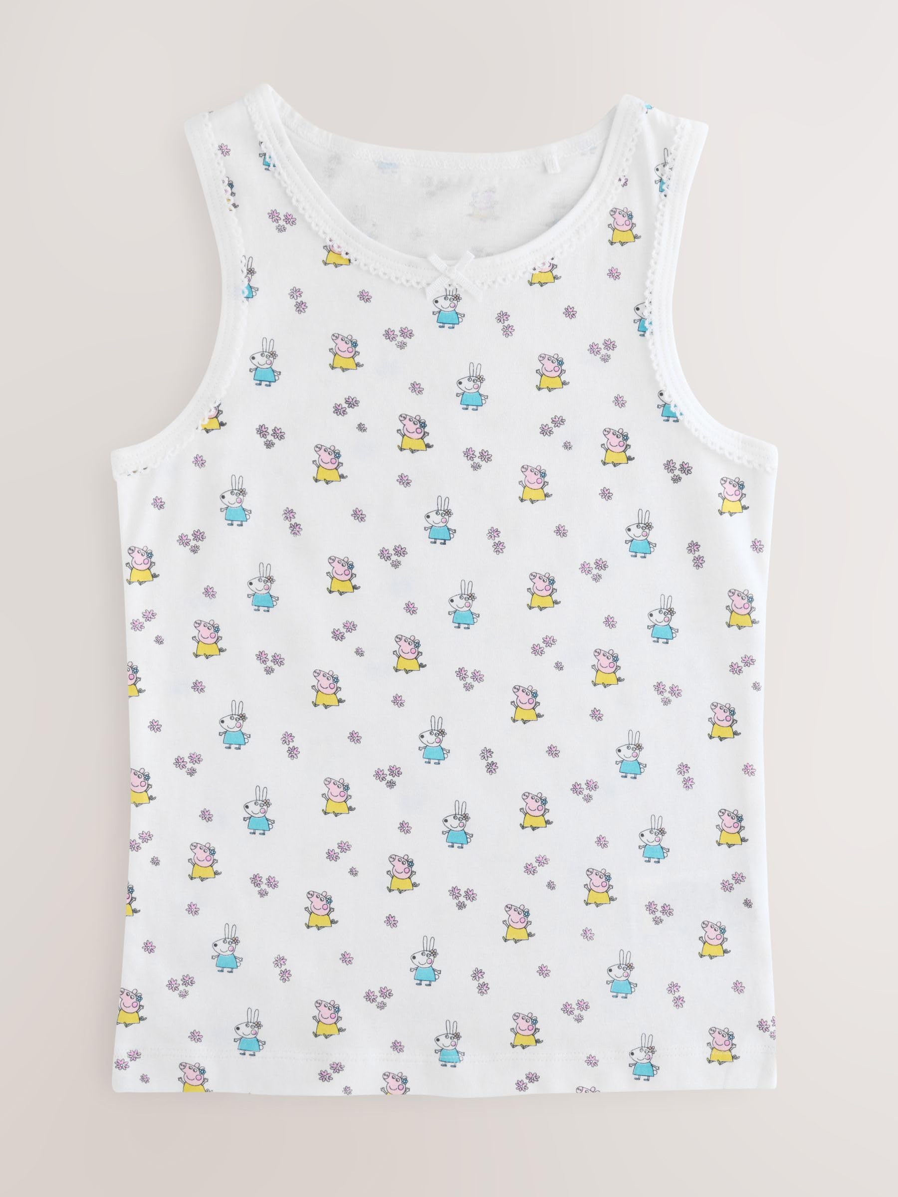 NEXT Ragazza Confezione da 3 Canotte Classiche con Peppa Pig