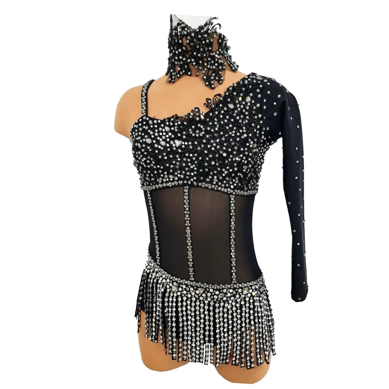 Lyrical Dance Dress Z Pojedynczym Rękawem Dla Dziewczynek I Kostiumów Na Występy. Damski Trykot Gimnastyczny