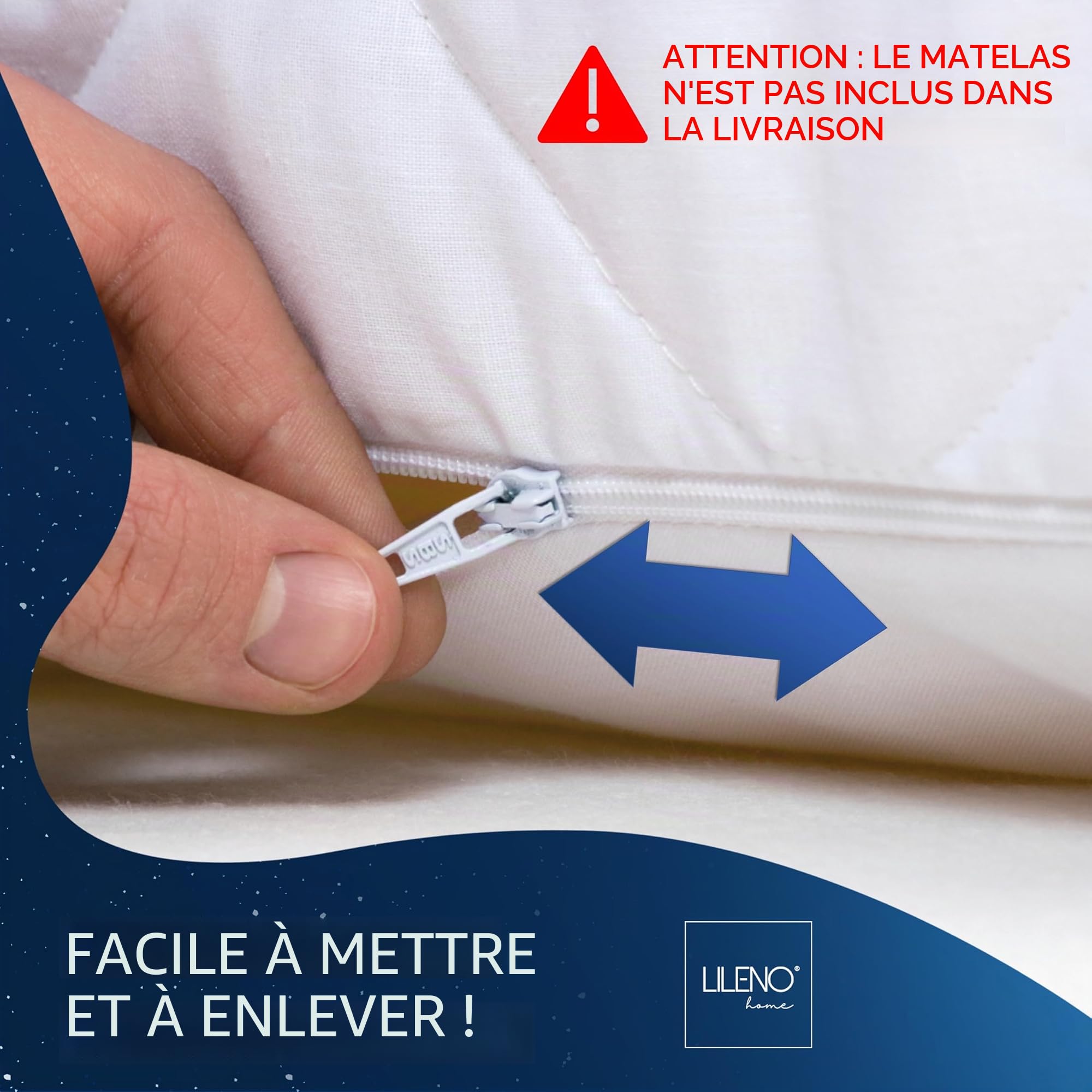 Vida GmbH Premium déjà Housse Housse de Matelas Surmatelas pour lit Enfant 70 x 140 x10 cm