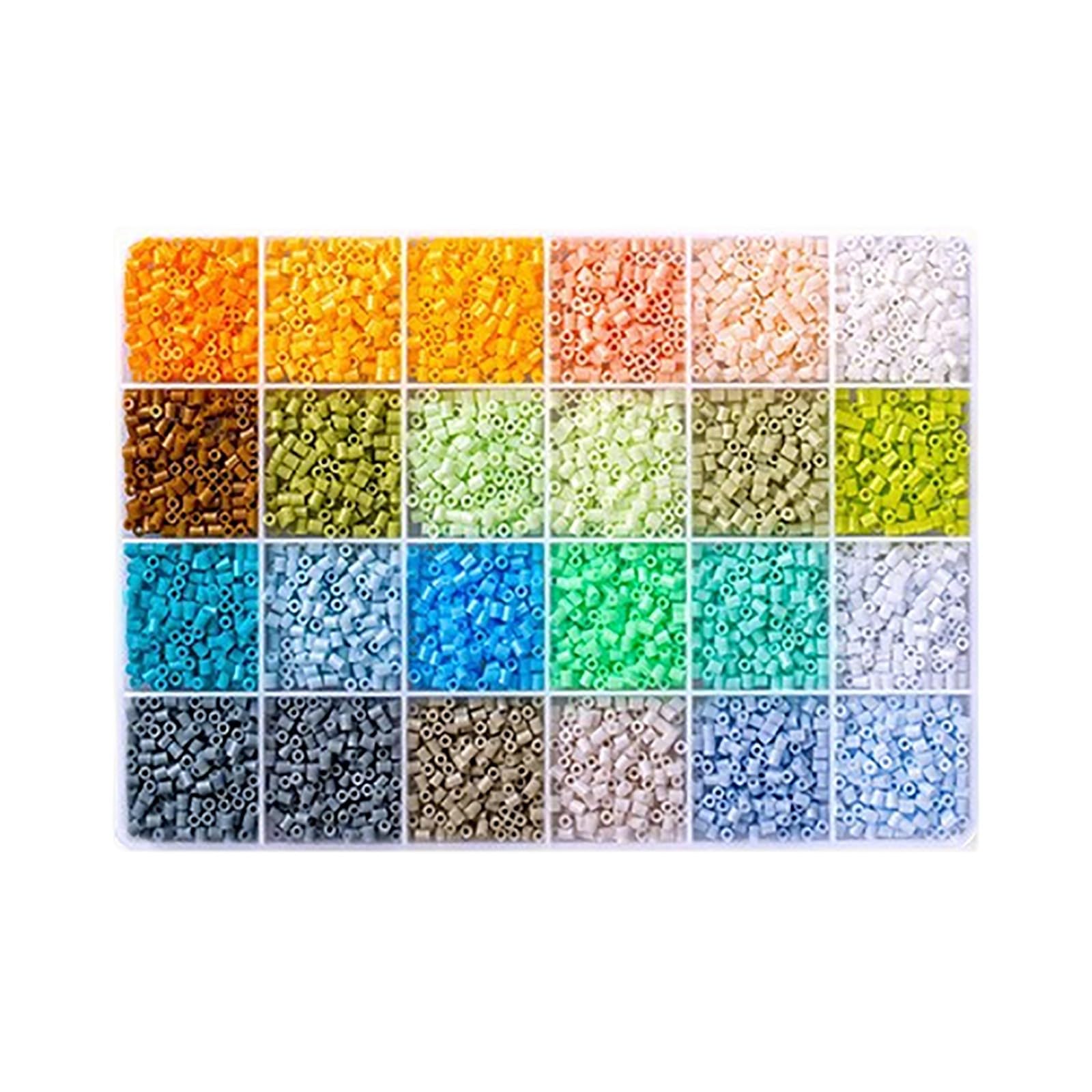12000 Fuse Beads 2.6mm 24 Multicolour Iron Pixel Art Beads Craft Kit Kids DIY Activity Birthday Christmas Gift Set (BJ, 19 * 13 * 2)