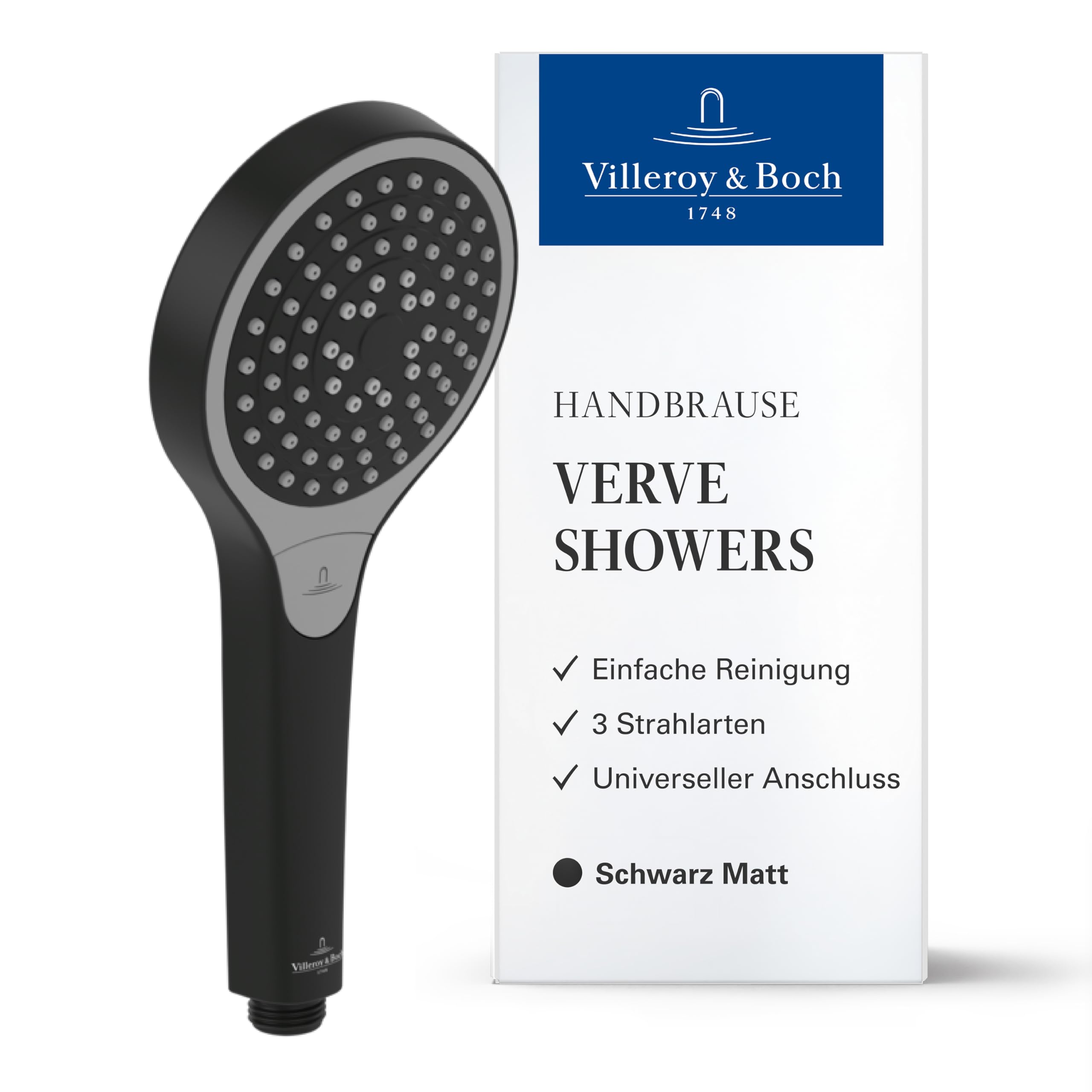 Villeroy & Boch Verve Showers Handbrause – Schwarz Matt